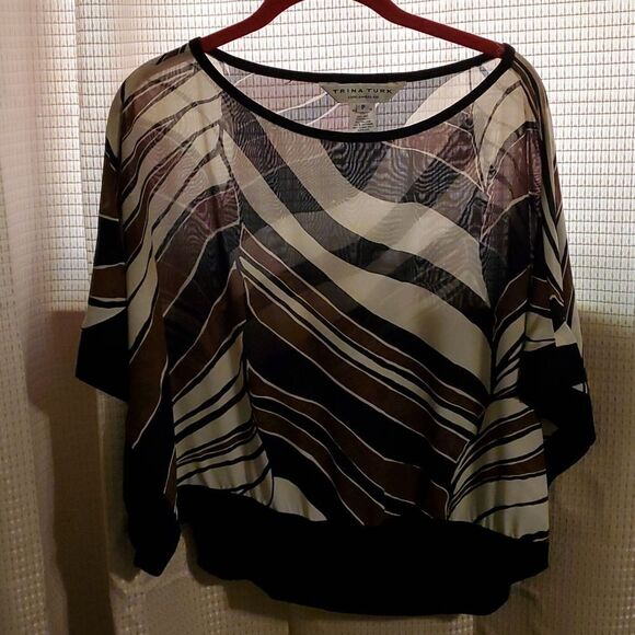 Trina turk  Doman sheer top - Picture 1 of 5